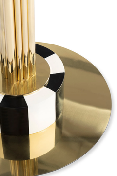 JULIA - Guatemala marble high table with brass and ceramic base by ROYAL STRANGER - view 3